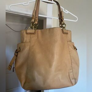 Coach Beige Leather Tote